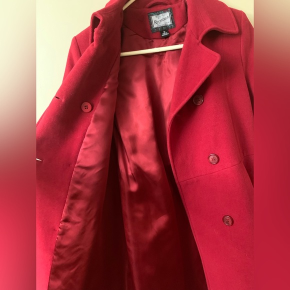 Rothschild Girls Red Wool Trench Coat Jacket Size 16 - GORGEOUS - Picture 9 of 12
